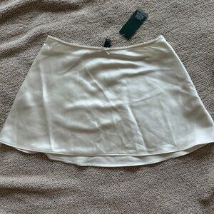 NWT White Satin Skirt